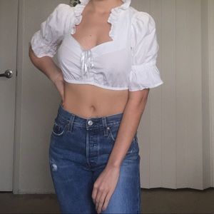 White frilly dirndl!